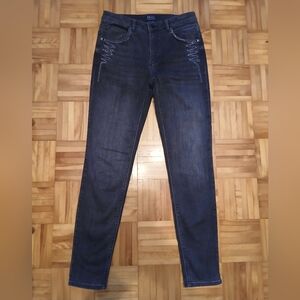 Raffaello Rossi Premium Denim Jeans in Dark Gray with Chains .Size 36